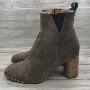 Napoleoni Ankle Boots Womens EU 39 Brown Suede Zip Booties